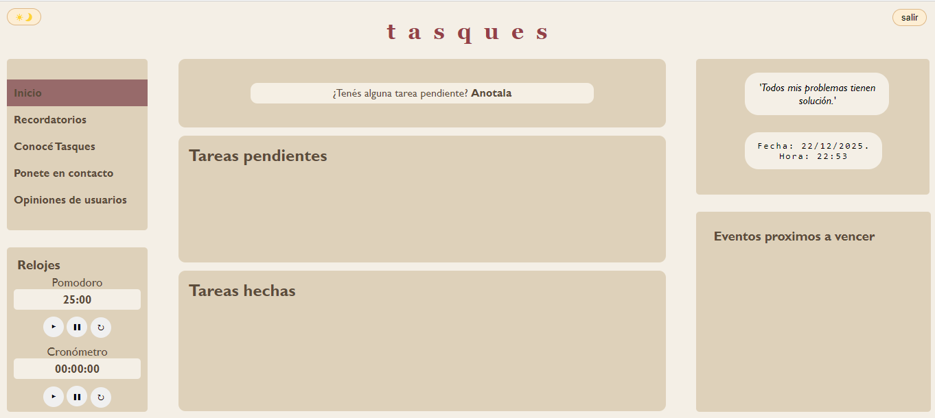 página web 'tasques'